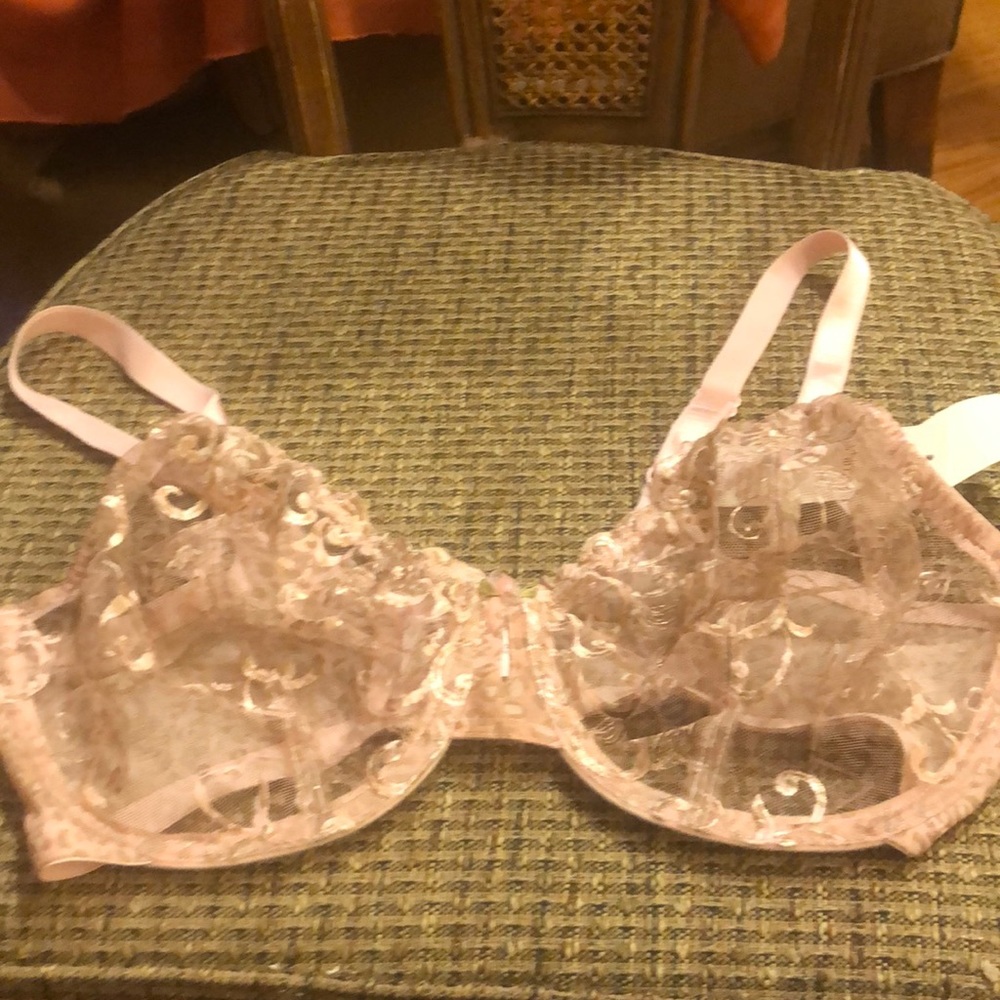 Whimsy by Lunaire Pink Animal Bra Size 38dd